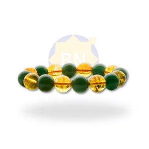 Green Aventurine and Citrine Crystal Bracelet